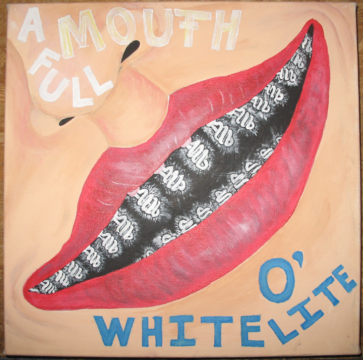 A mouthful O' white light